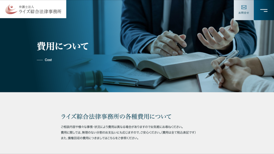 ライズ綜合法律事務所のサイト画像