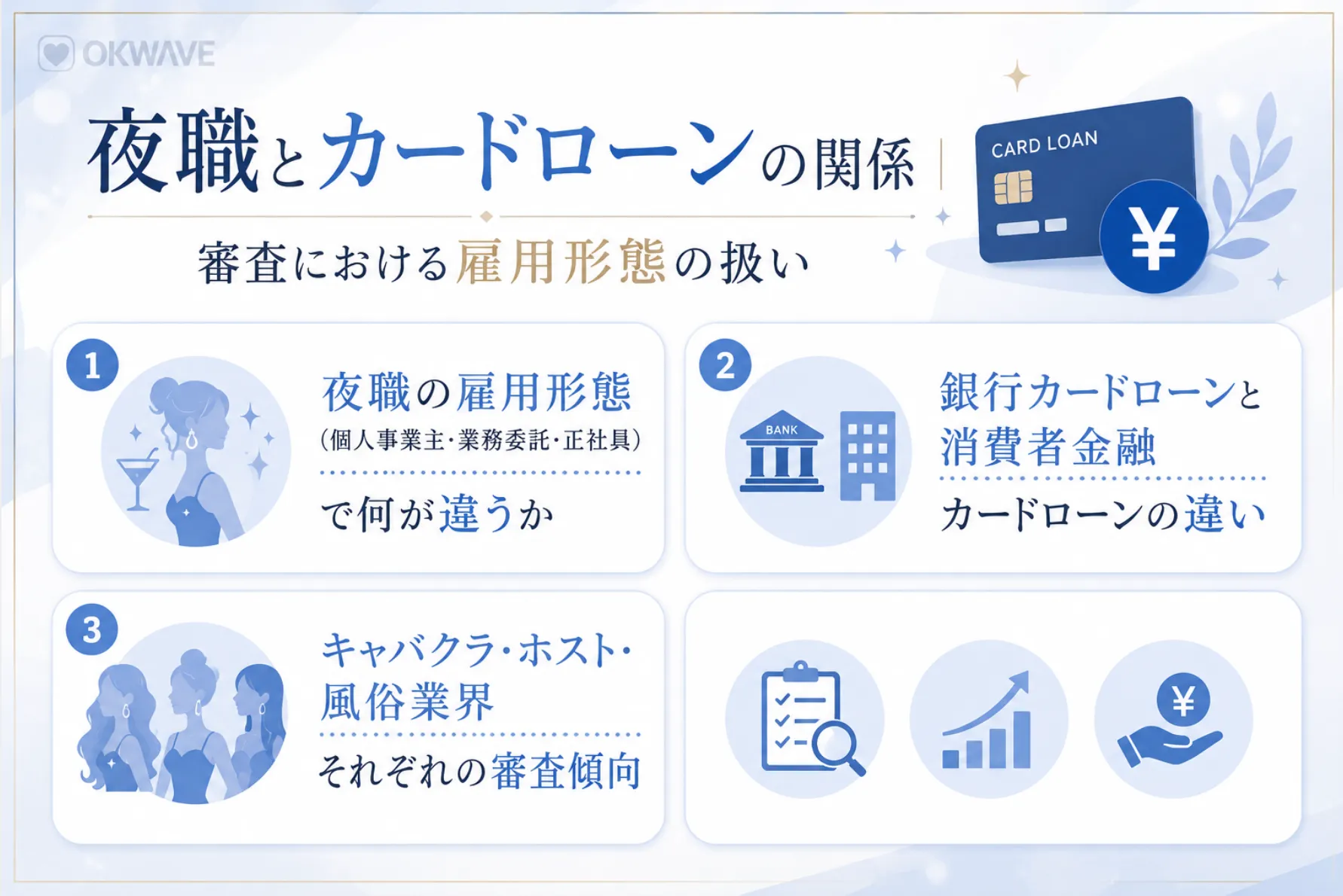夜職とカードローンの関係｜審査における雇用形態の扱い